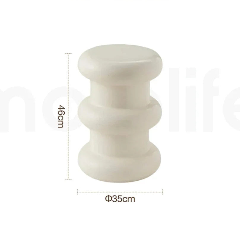 Ottoman Minimaliste – Tabouret Déco et Table Basse Compacte