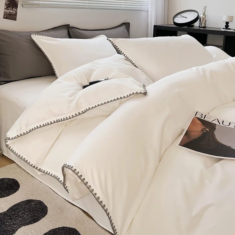 Ensemble de Linge de Lit en Coton Lavé
