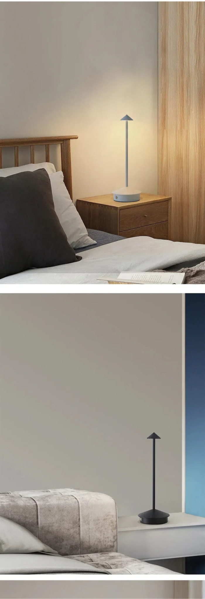 Lampe Flêche – Lampe de Table Sans Fil Rechargeable en Aluminium LED