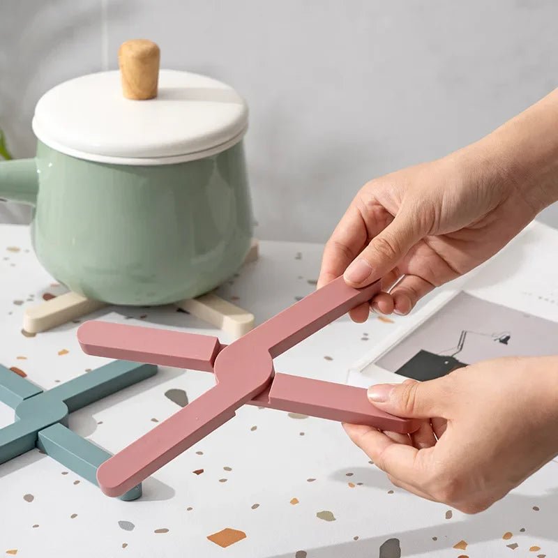 Sous-plat pliable en silicone résistant à la chaleur