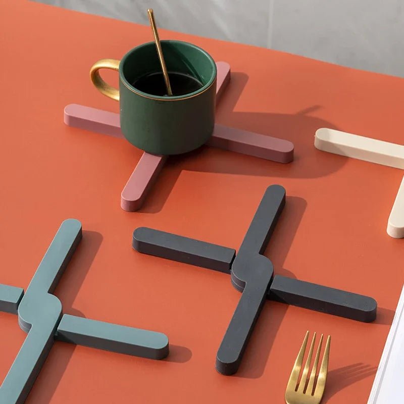 Sous-plat pliable en silicone résistant à la chaleur