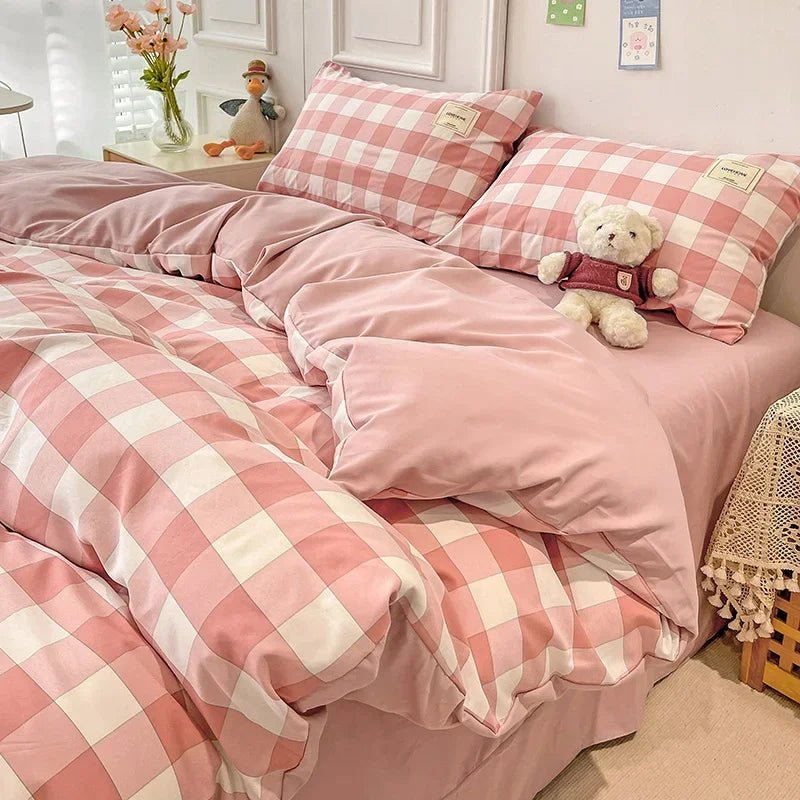 Linge de Lit à Carreaux