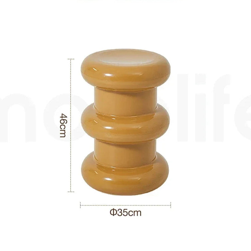 Ottoman Minimaliste – Tabouret Déco et Table Basse Compacte