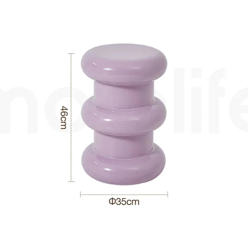 Ottoman Minimaliste – Tabouret Déco et Table Basse Compacte