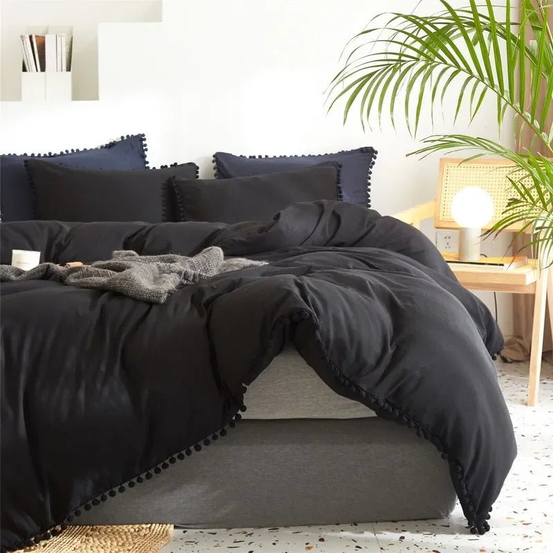 Couette Avec de Jolies Pompons