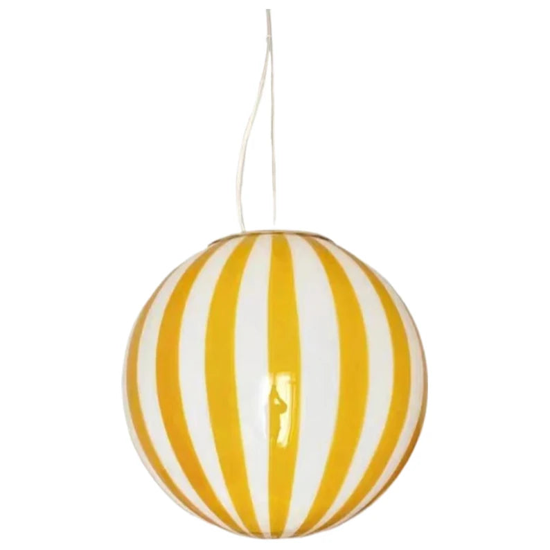 Suspension Boule en Verre Coloré – Lueur Moderne