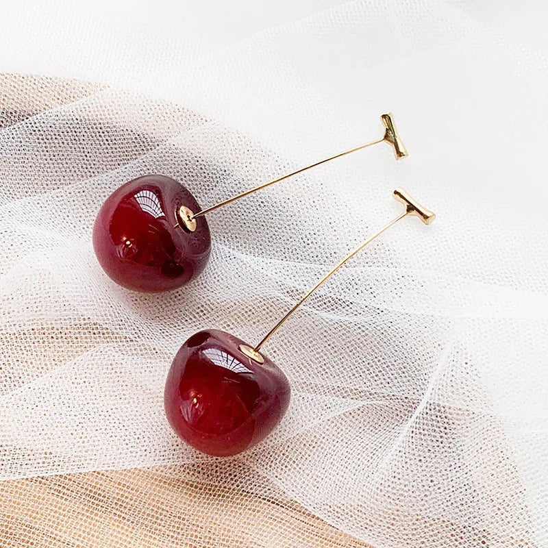 Boucles d’Oreilles Sweet Red Cherry