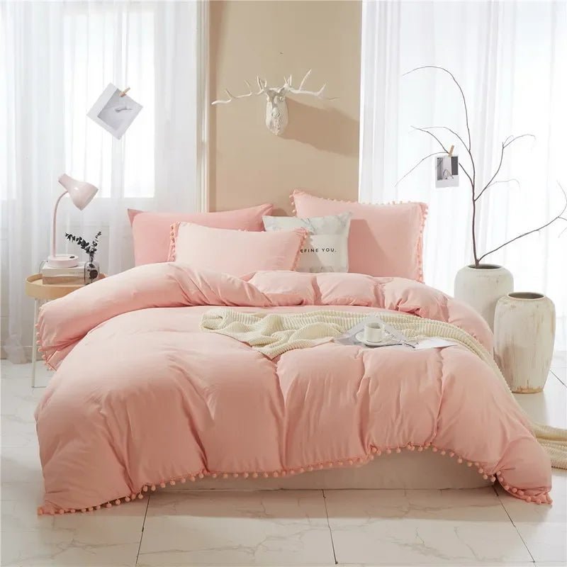 Couette Avec de Jolies Pompons