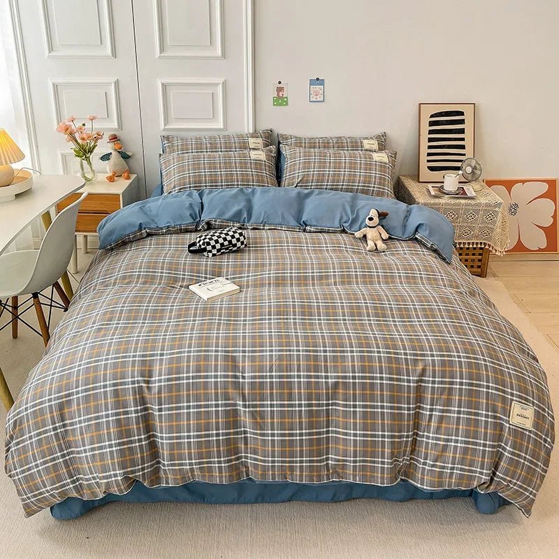 Linge de Lit à Carreaux