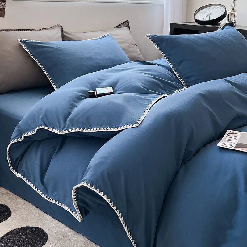 Ensemble de Linge de Lit en Coton Lavé