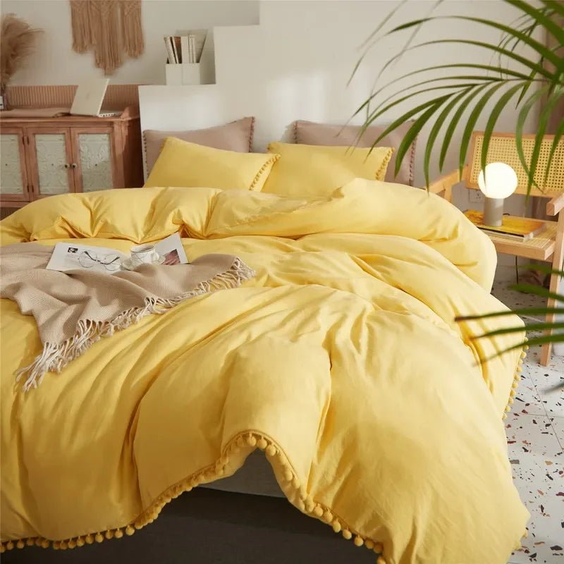 Couette Avec de Jolies Pompons