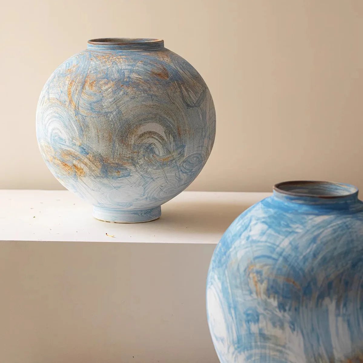 Vase en céramique Variations de Tons Bleus