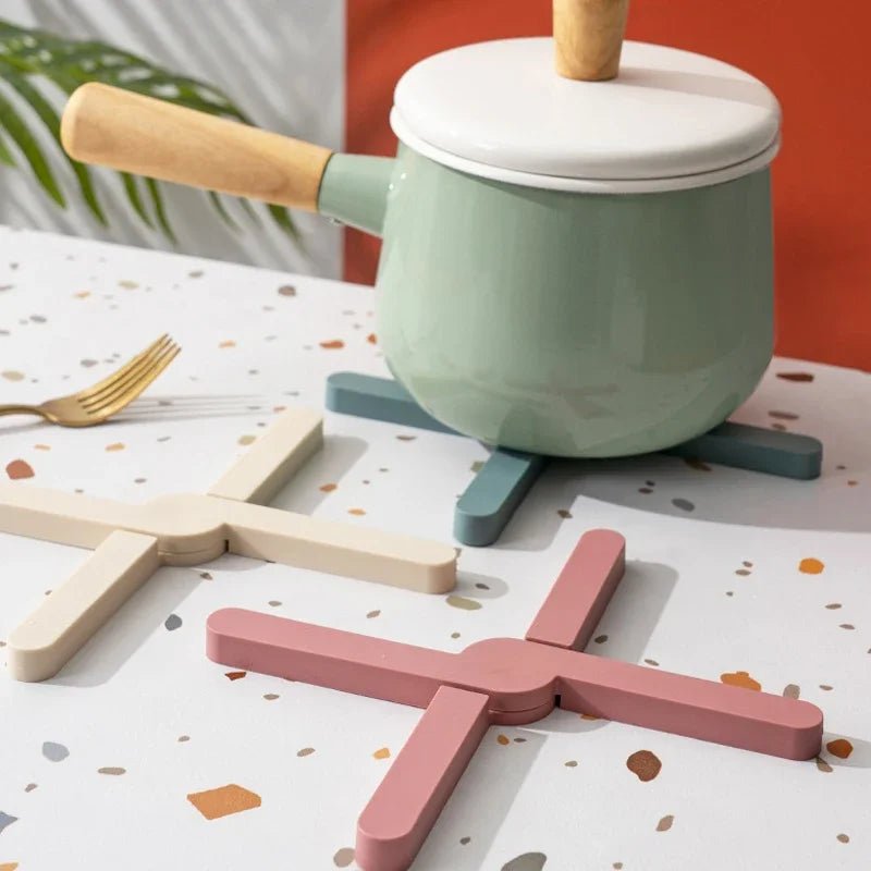 Sous-plat pliable en silicone résistant à la chaleur