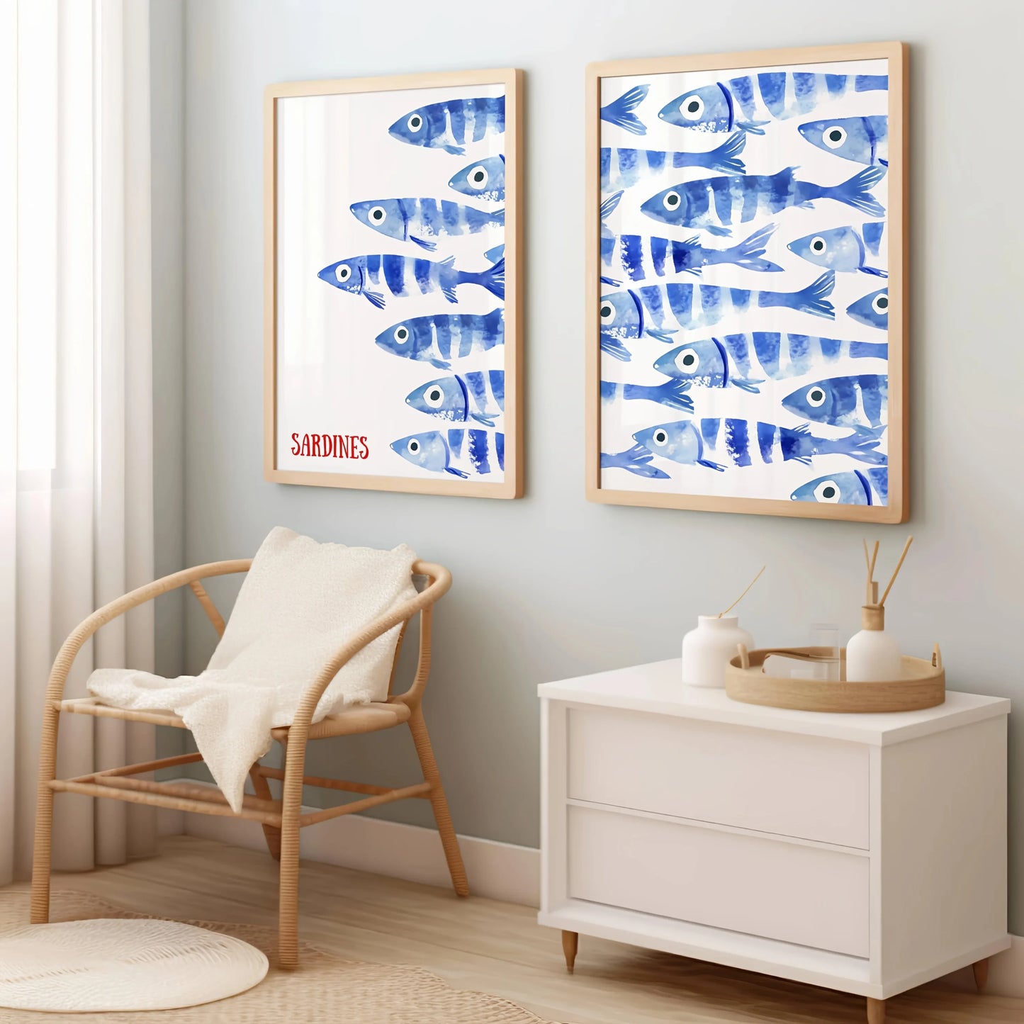 Toile Déco Rétro - Mes Sardines