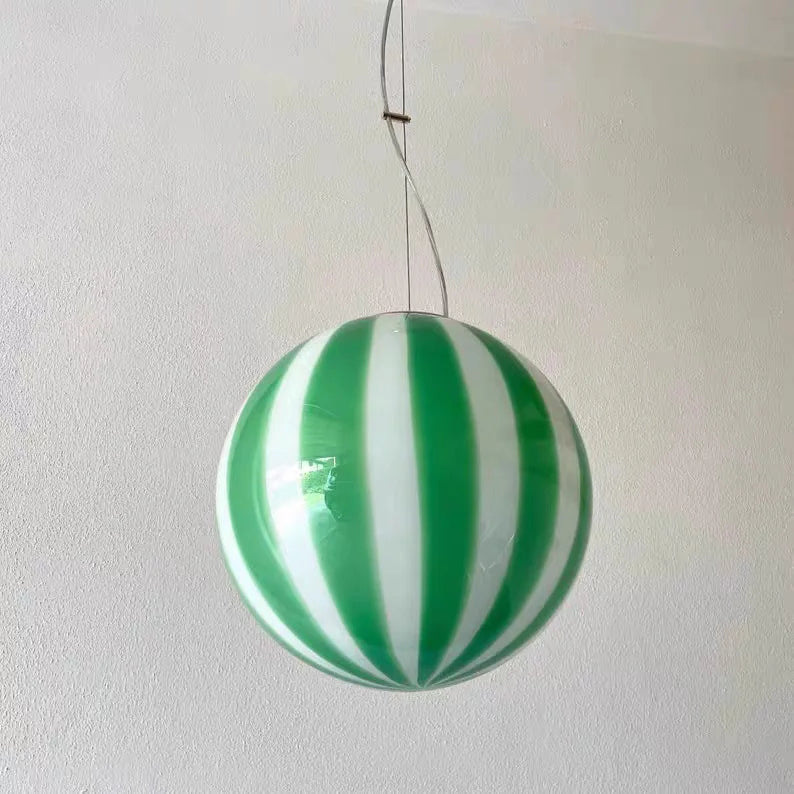 Suspension Boule en Verre Coloré – Lueur Moderne
