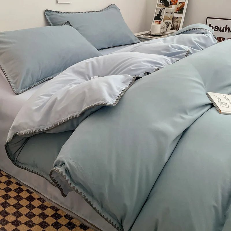 Ensemble de Linge de Lit en Coton Lavé