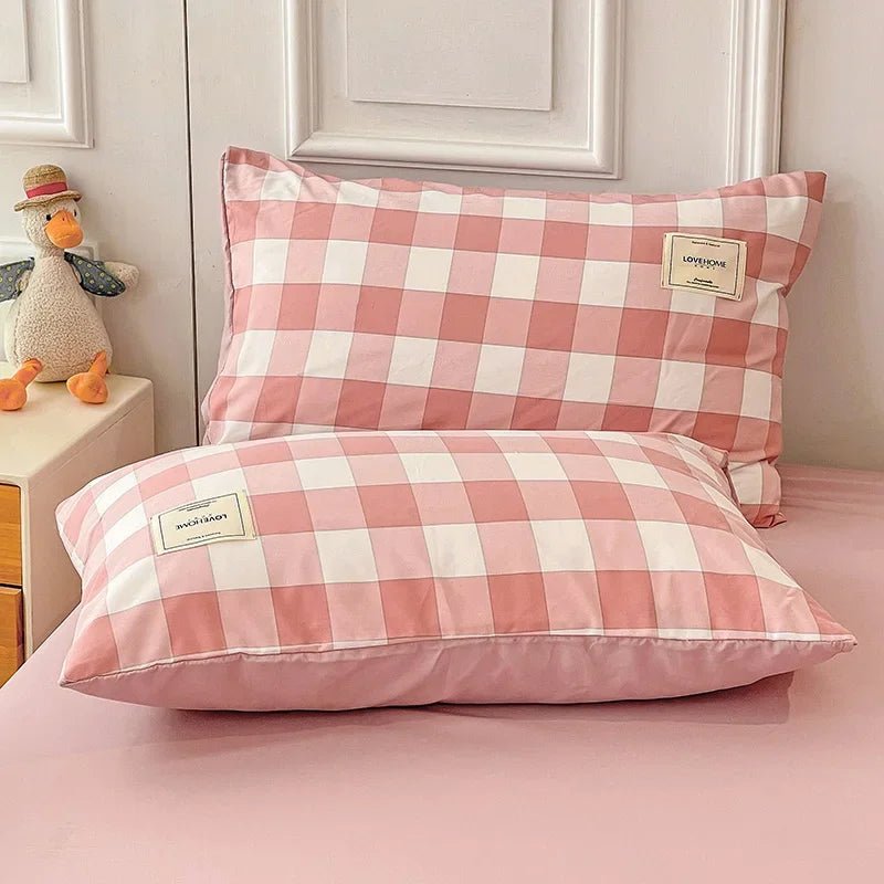Linge de Lit à Carreaux