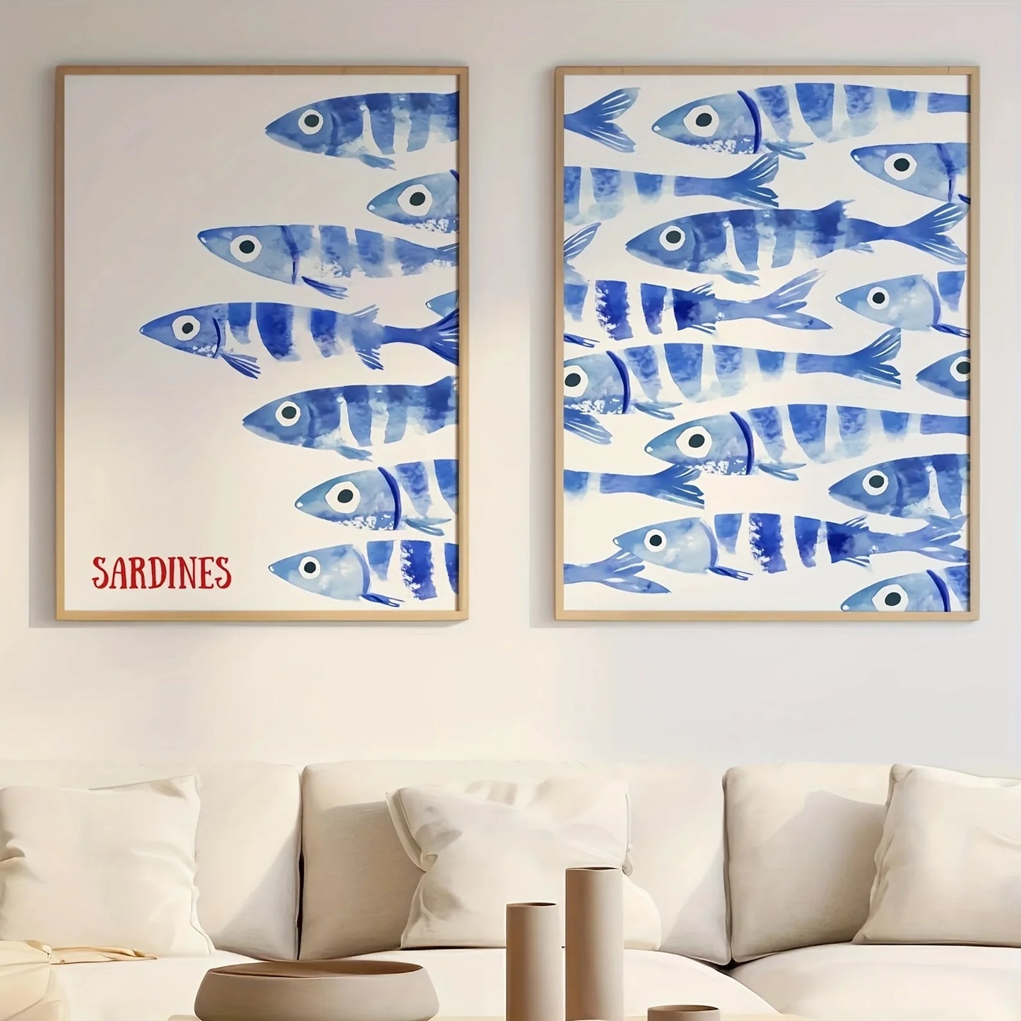 Toile Déco Rétro - Mes Sardines