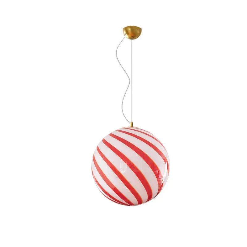 Suspension Boule en Verre Coloré – Lueur Moderne
