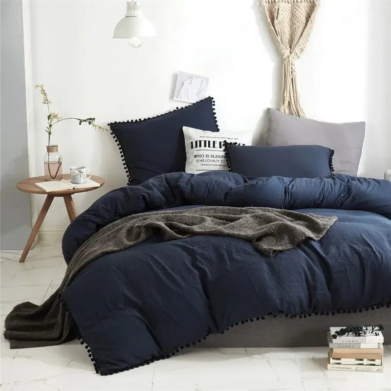 Couette Avec de Jolies Pompons