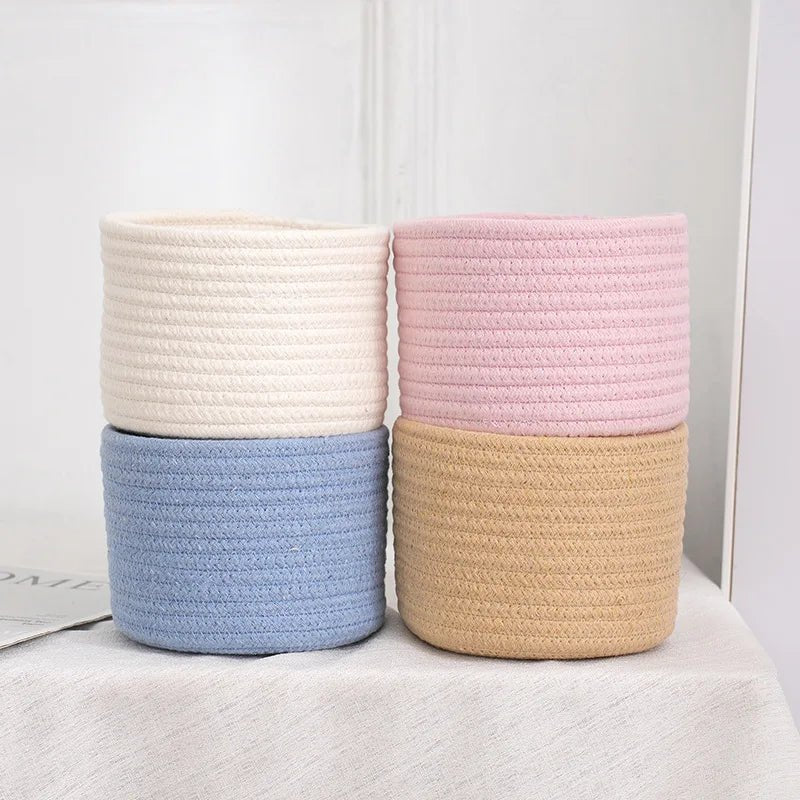 Panier de Rangement en Corde de Coton - Maison Fantine