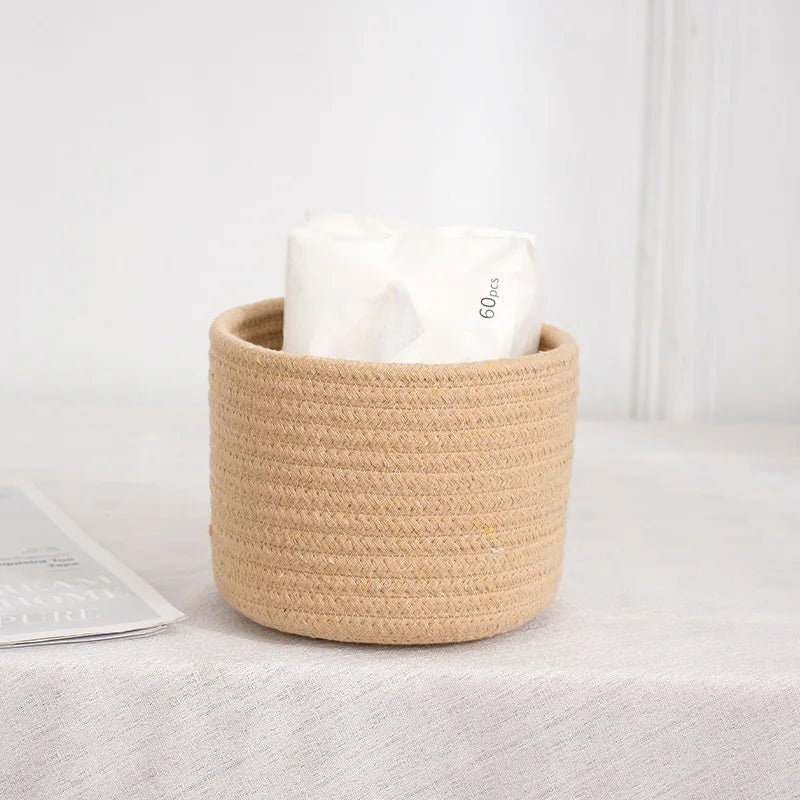 Panier de Rangement en Corde de Coton - Maison Fantine