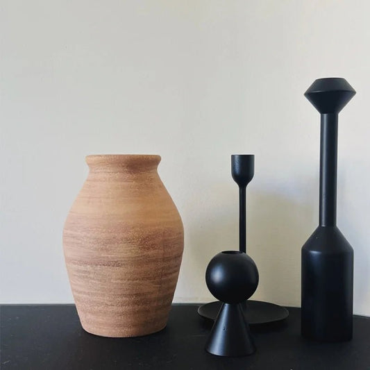 Vase en céramique rétro – Déco florale nostalgique - Maison Fantine