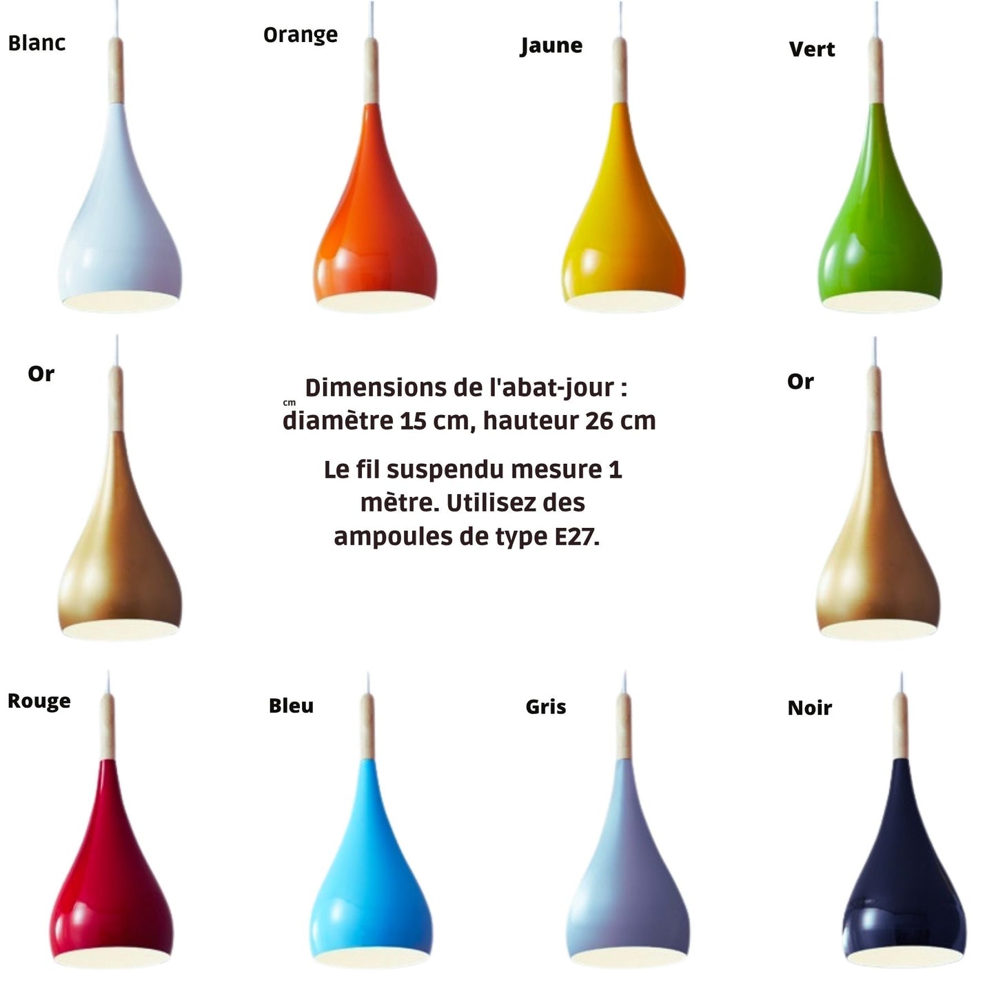 Suspension Moderne – Couleurs Vibrantes pour un Style Unique