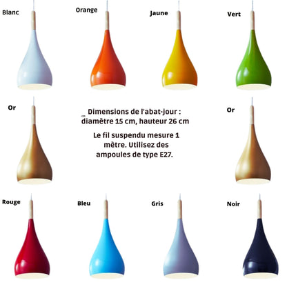 Suspension Moderne – Couleurs Vibrantes pour un Style Unique