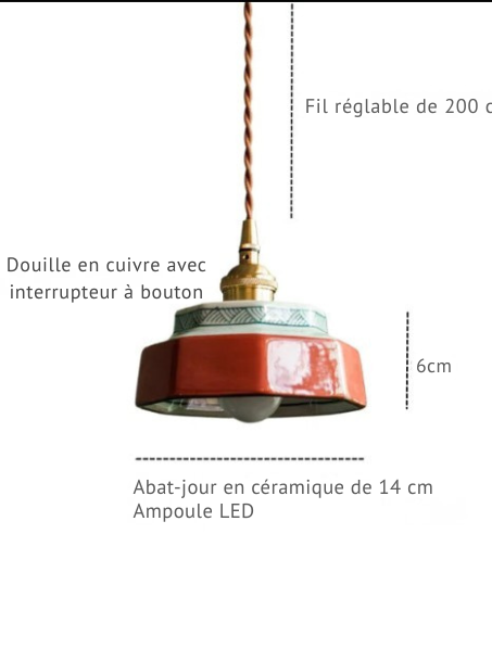 La Suspension Céramique Signature – Douceur Artisanale & Raffinement Cuivré