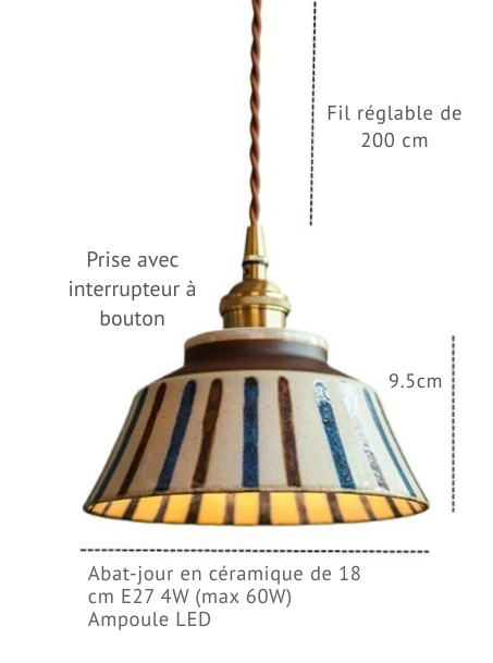 La Suspension Céramique Signature – Douceur Artisanale & Raffinement Cuivré