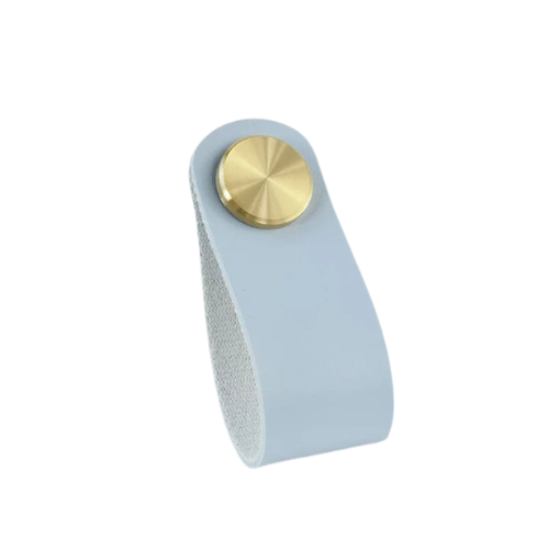 Poignée en Cuir Nordique pour Tiroirs et Armoires – Laiton & Cuirette