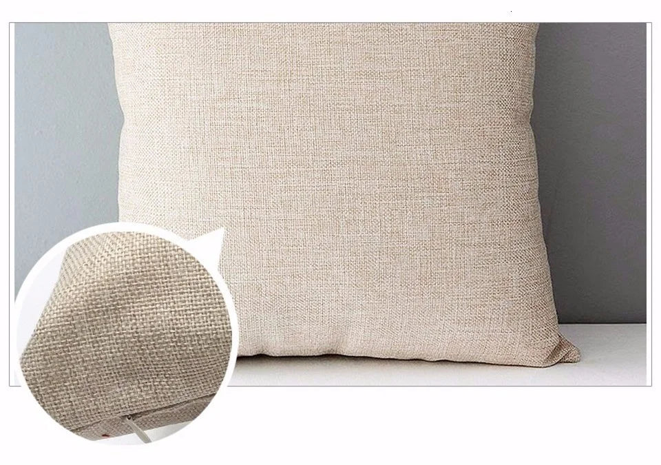 Housse de Coussin Poisson – Lin Naturel