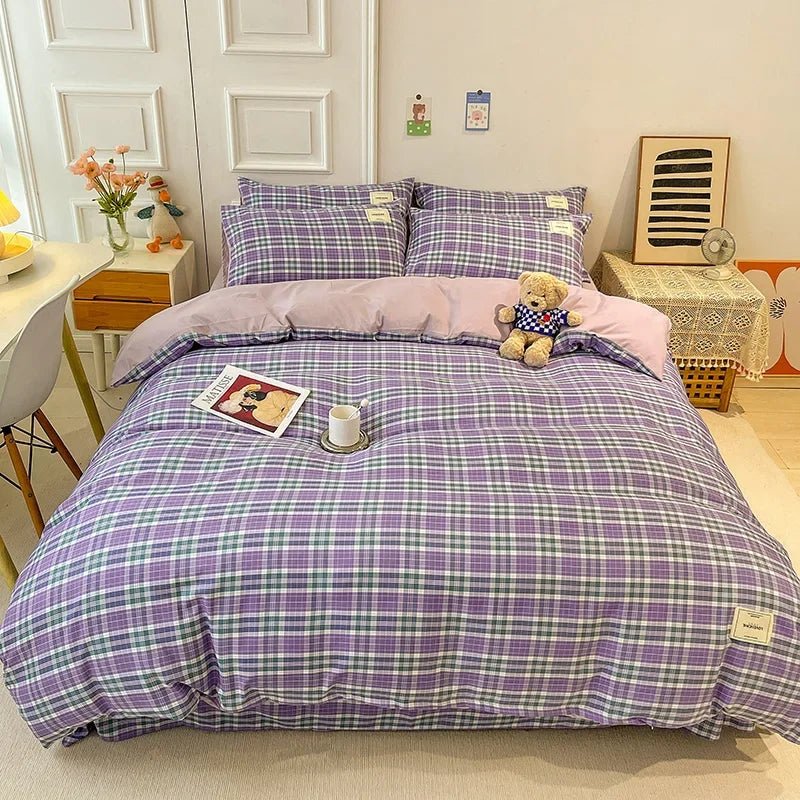Linge de Lit à Carreaux