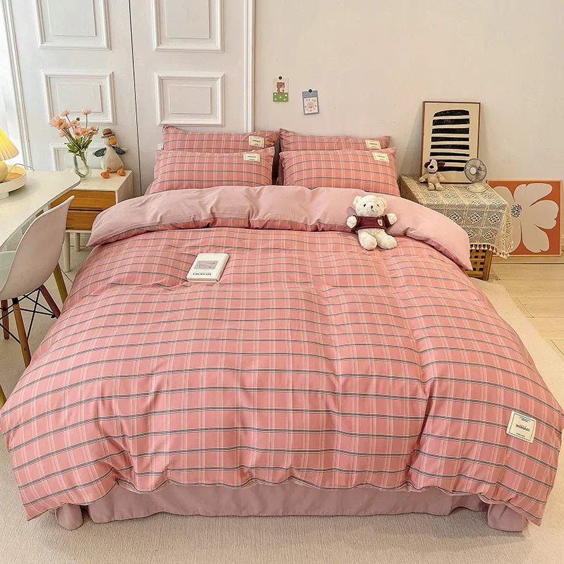 Linge de Lit à Carreaux