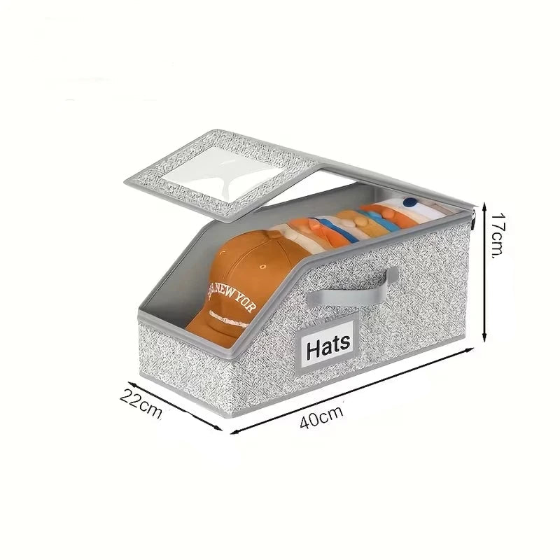 Boîte de rangement pour casquettes – grande capacité et accès facile