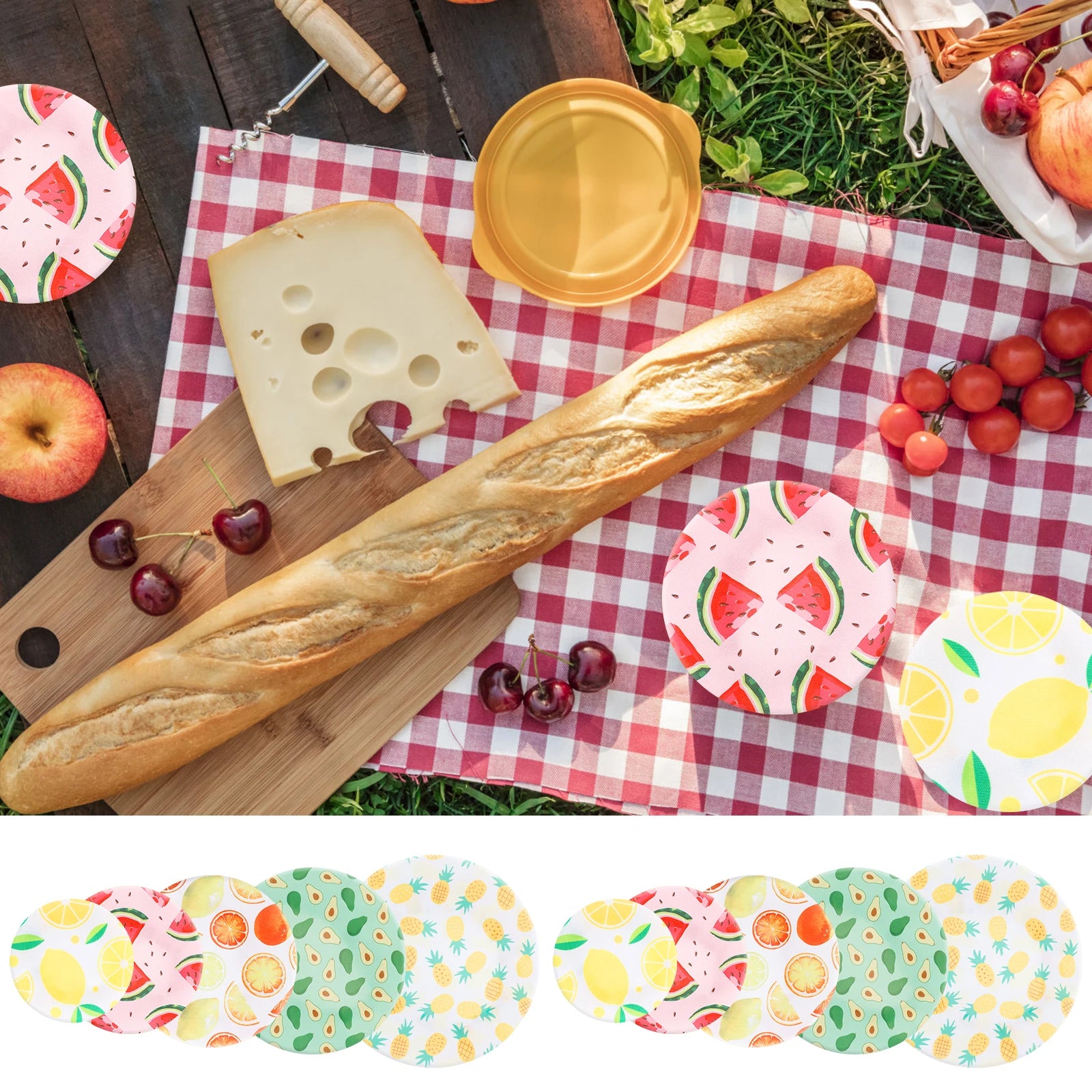 Couvercles de bol réutilisables multi-tailles – Solution zéro plastique (lot de 10)