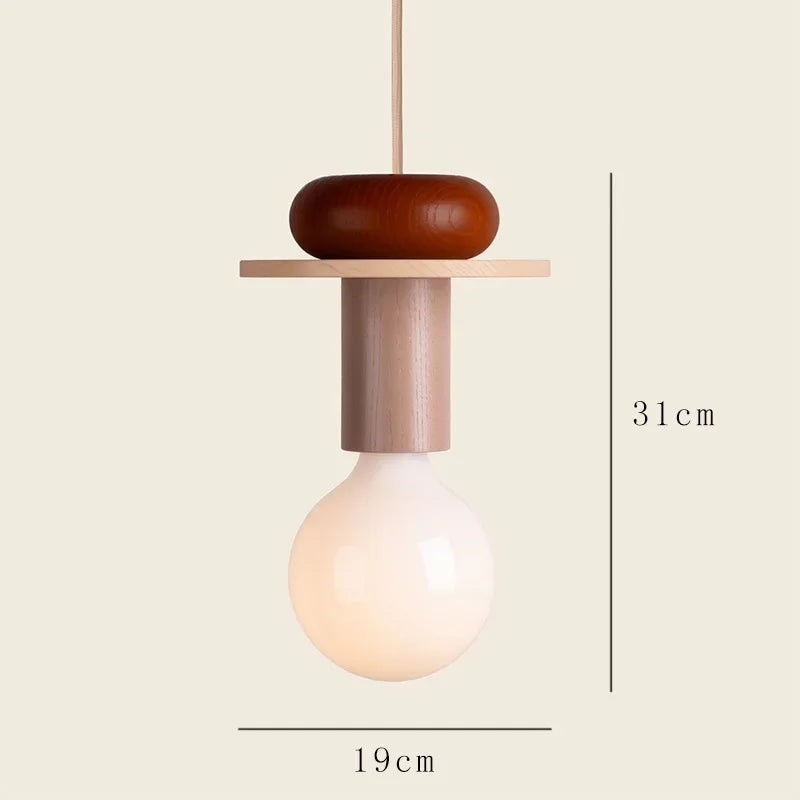Suspension LED Scandinave en Bois – Design Nordique