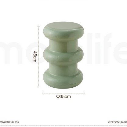 Ottoman Minimaliste – Tabouret Déco et Table Basse Compacte