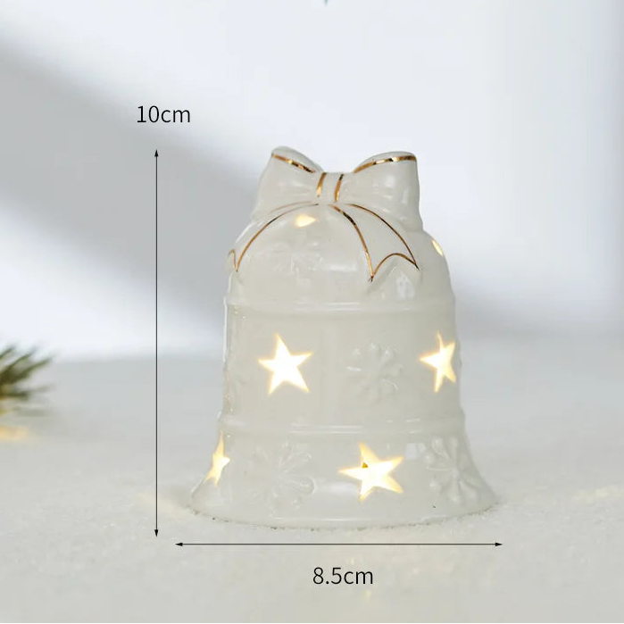 Maisons Céramiques Lumineuses — Petite scène d’hiver à la lueur douce