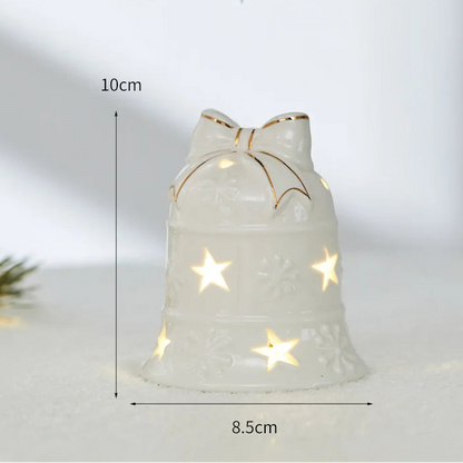 Maisons Céramiques Lumineuses — Petite scène d’hiver à la lueur douce