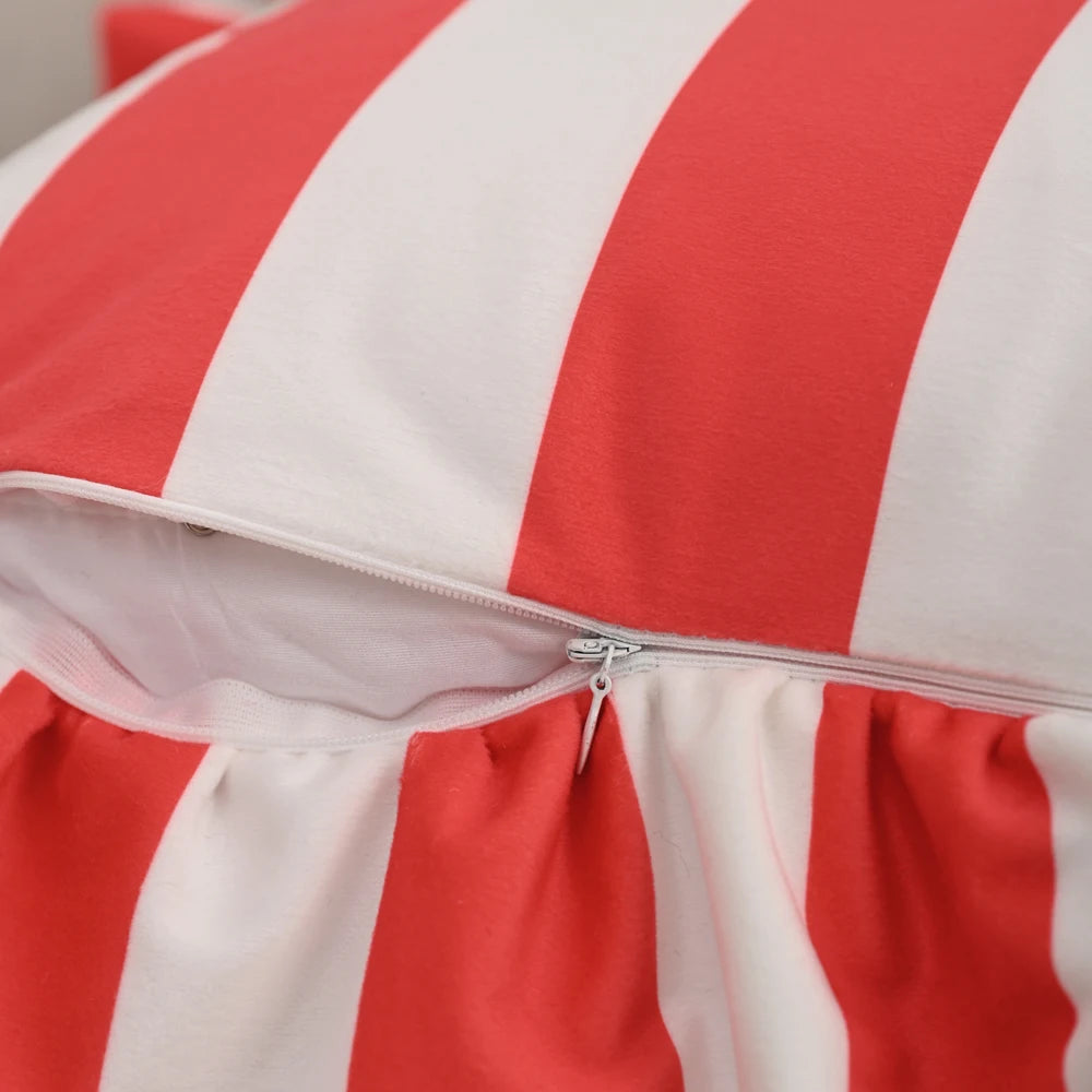 Housse de coussin rayée 45x45 cm pour canapé