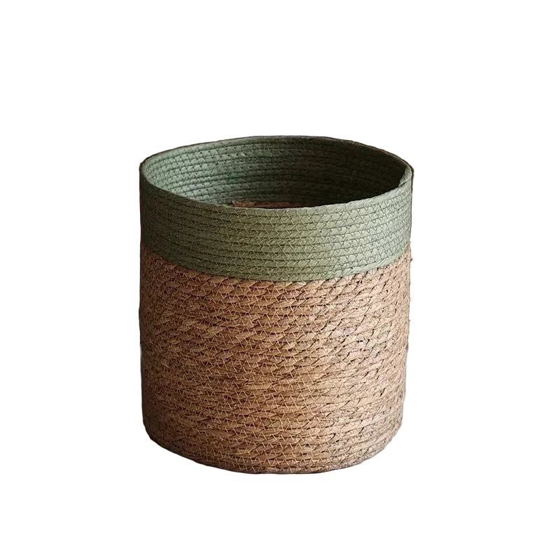 Panier de rangement en paille naturelle – Cache-Pot Tressé