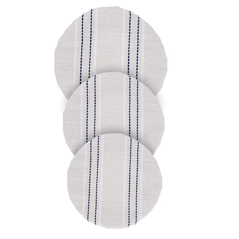 Couvercles de bol réutilisables en lin et coton – spécial Pain maison (lot de 3)