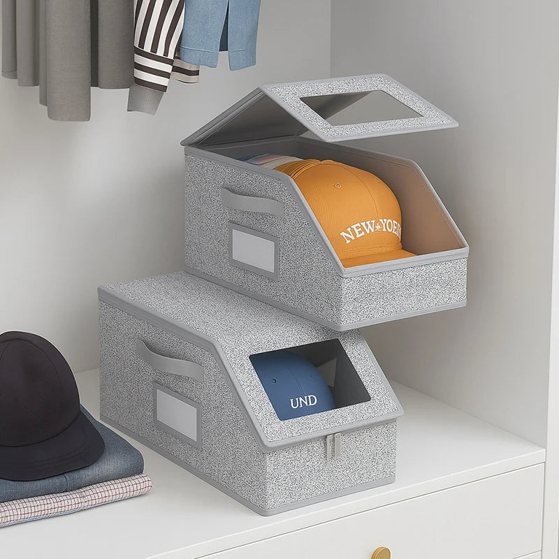 Boîte de rangement pour casquettes – grande capacité et accès facile