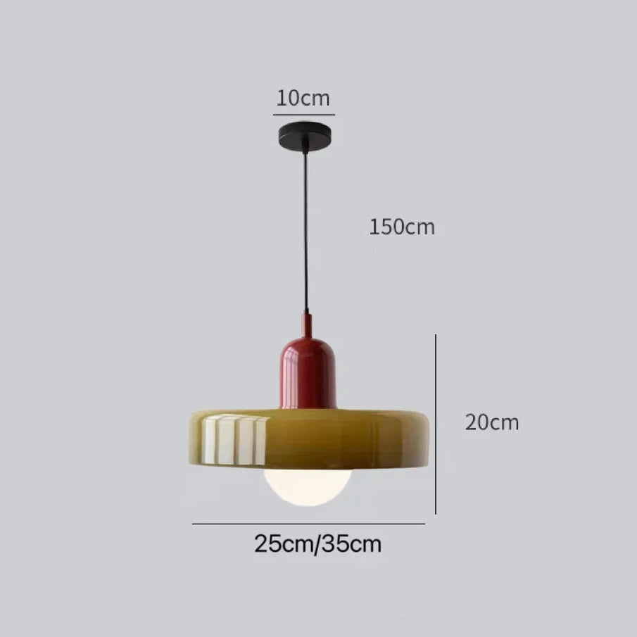 Lampe Nordic Bauhaus en Verre – Élégance rétro - Lumière contemporaine
