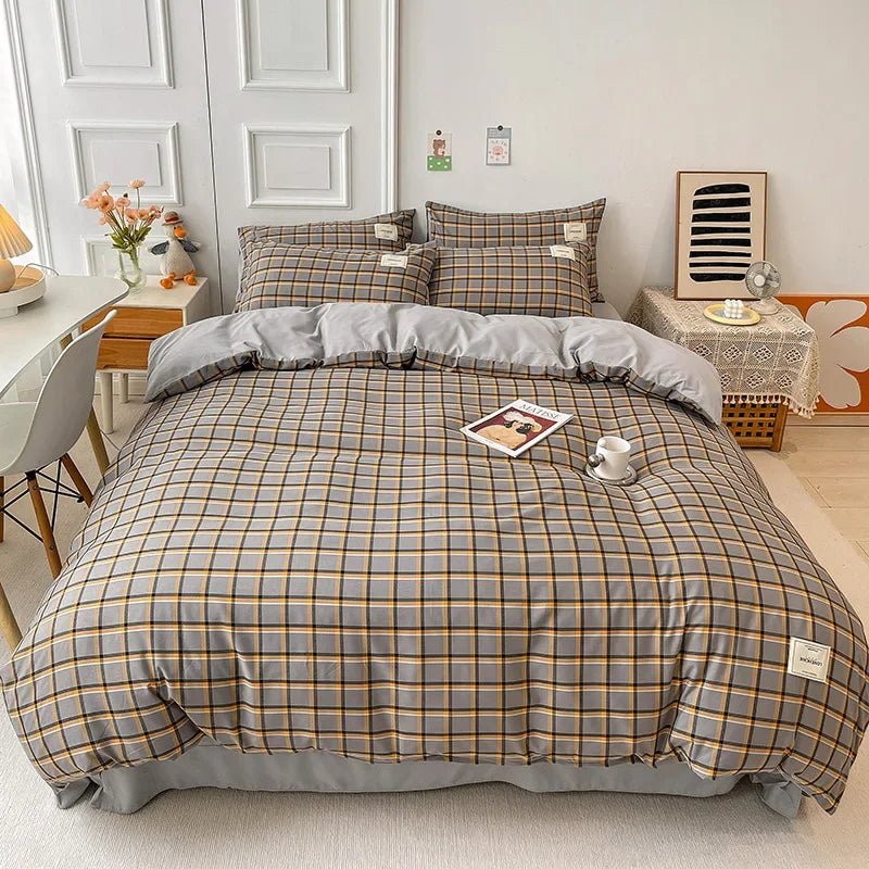 Linge de Lit à Carreaux