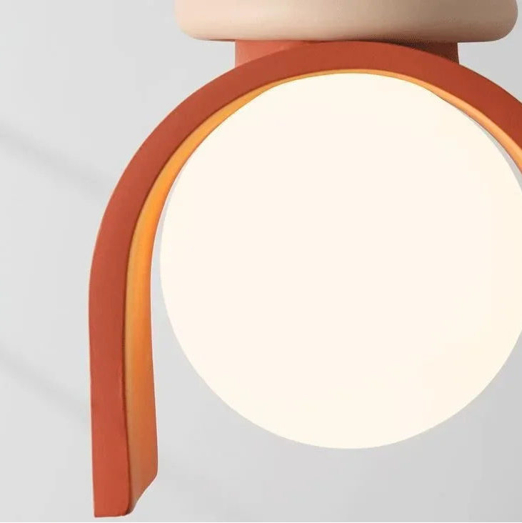 Suspension Wabi-Sabi Macaron – luminaire rétro en résine