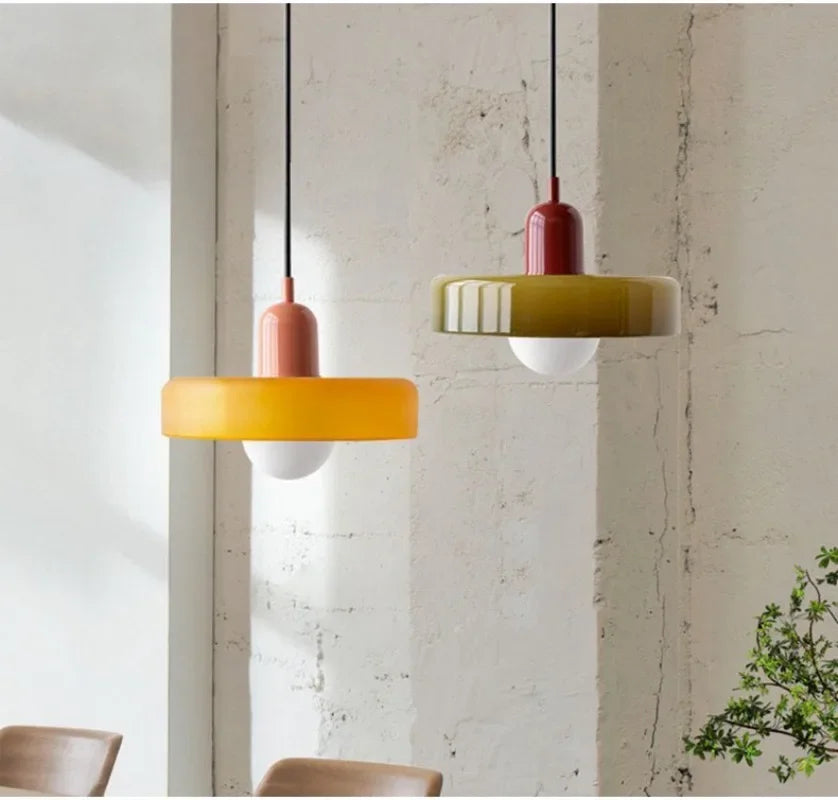 Lampe Nordic Bauhaus en Verre – Élégance rétro - Lumière contemporaine