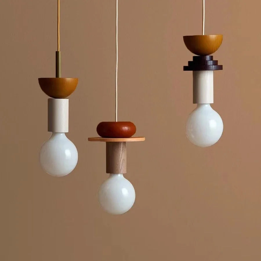 Suspension LED Scandinave en Bois – Design Nordique